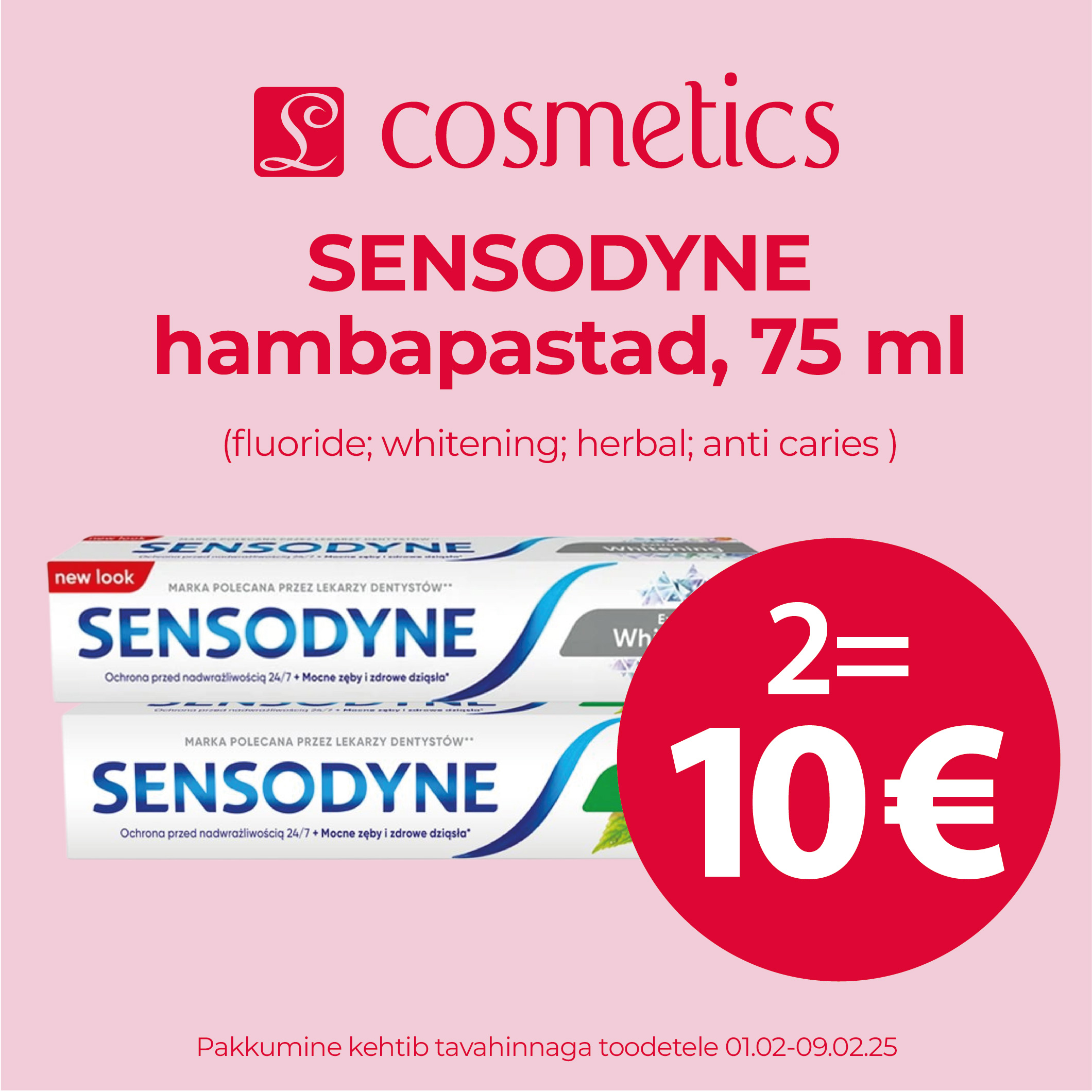 Vali oma lemmik! Kampaanias osalevad kõik 75 ml Sensodyne hambapastad. Hoolitse oma hammaste eest soodsalt! The post Sensodyne hambapasta – 2 tk vaid 10 €! appe