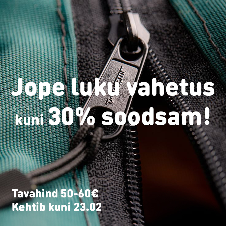 Õmblusateljees jope luku vahetus -30%!