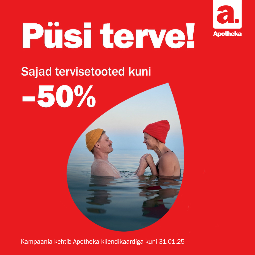 Apothekas sajad tervisetooted kuni -50%!